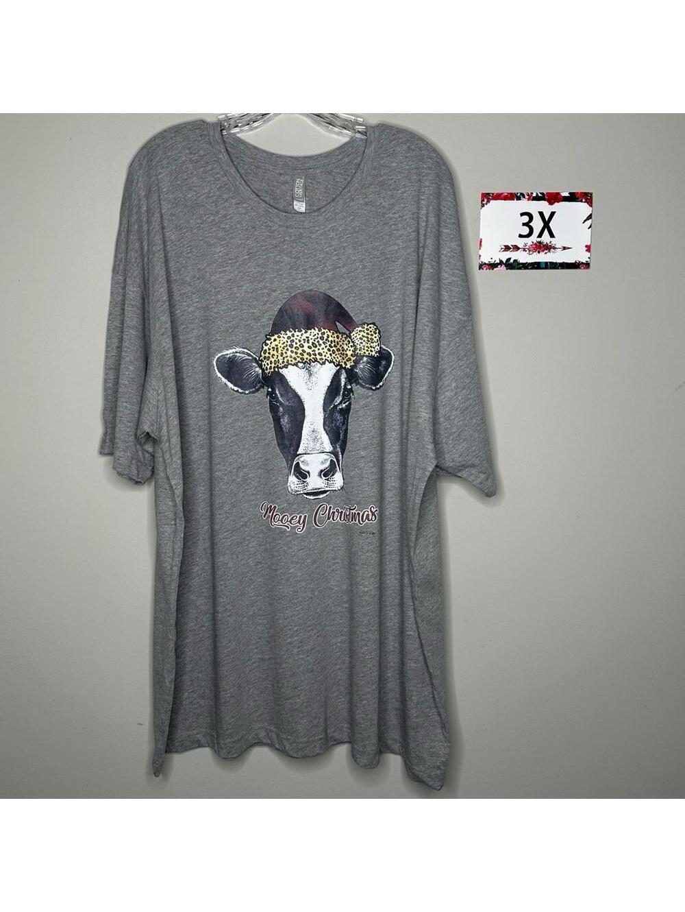 Santa Cow 3X Christmas L&B life short sleeve t shirt